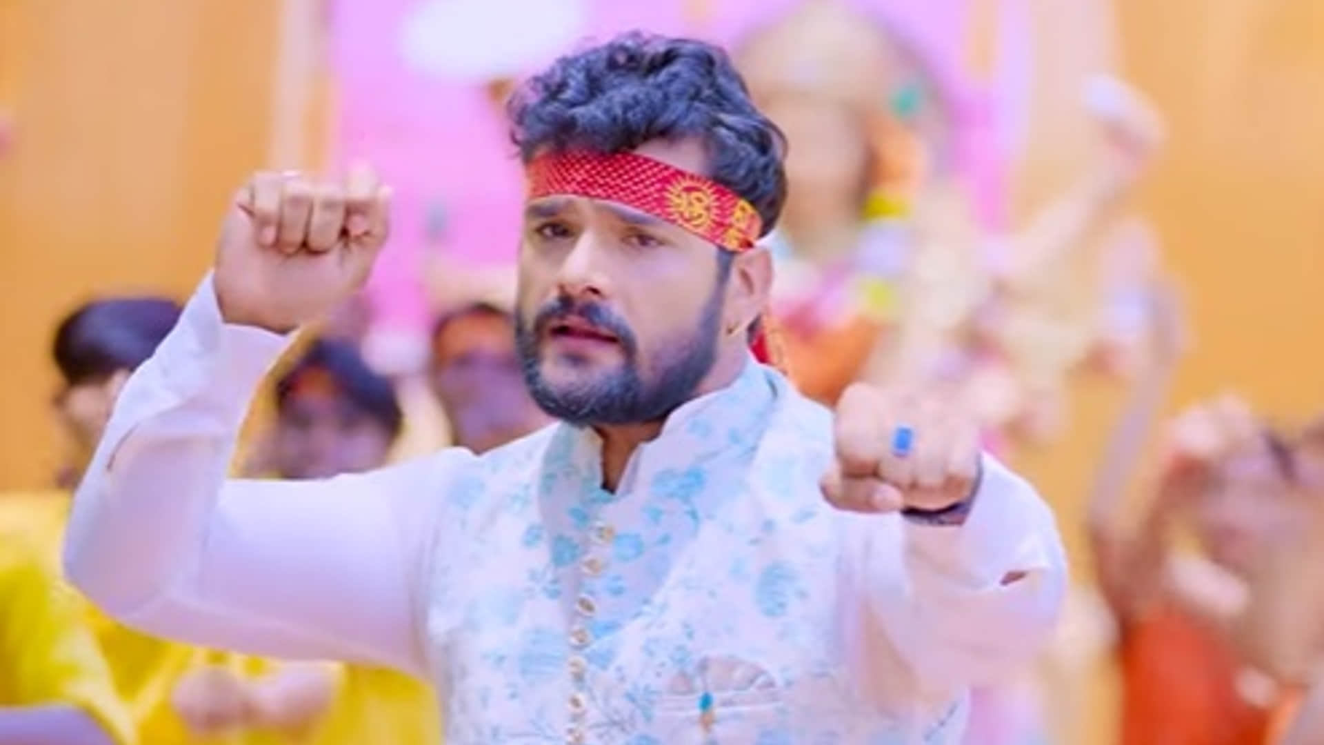 Bhojpuri Khesari Lal yadav new devi geet aaratiya dharatiya pa hota release, trending on youtube