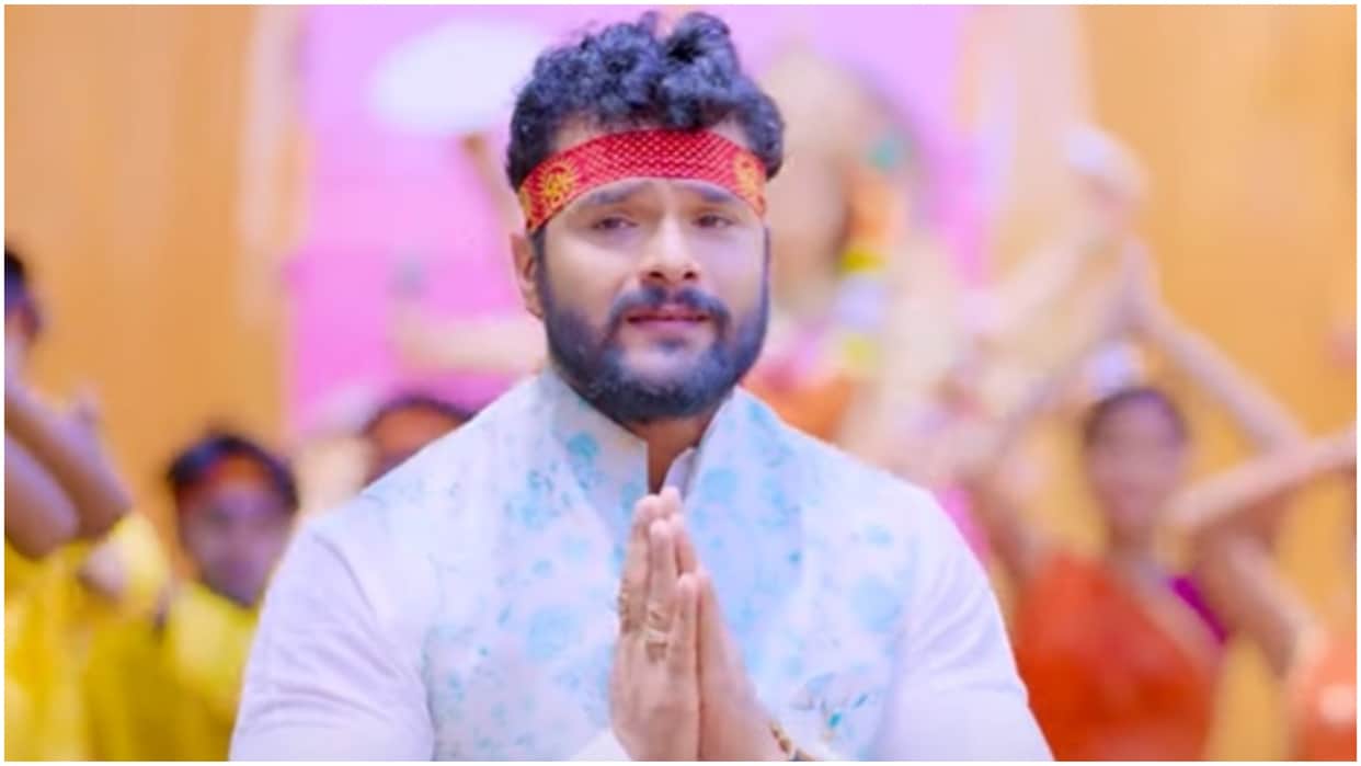 Bhojpuri Khesari Lal yadav new devi geet aaratiya dharatiya pa hota release, trending on youtube