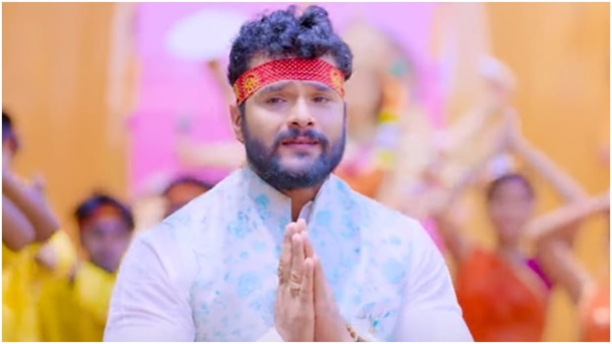 Bhojpuri Khesari Lal yadav new devi geet aaratiya dharatiya pa hota release, trending on youtube