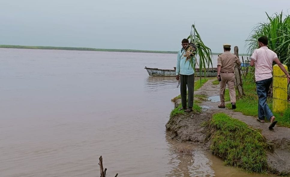 Rivers overflowing with rain in the mountains and plains