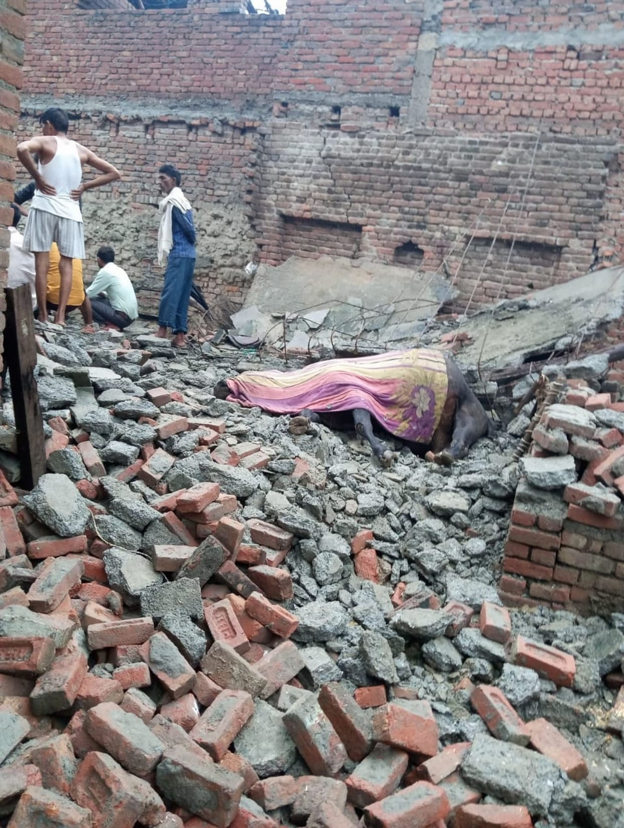 Five houses collapsed in Sahaswan and Zarifnagar, one girl injured