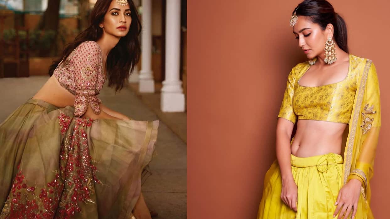 navratri 2022 fashion trendy garba lehenga choli ideas from actress looks