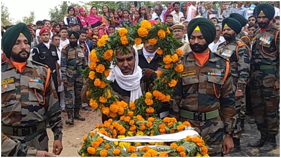 Rajasthan Martyr Dilip Aichra Indian Army Para Commando Nagaur