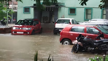 Roads and localities submerged due to heavy rain, lightning struck hostel and mosque