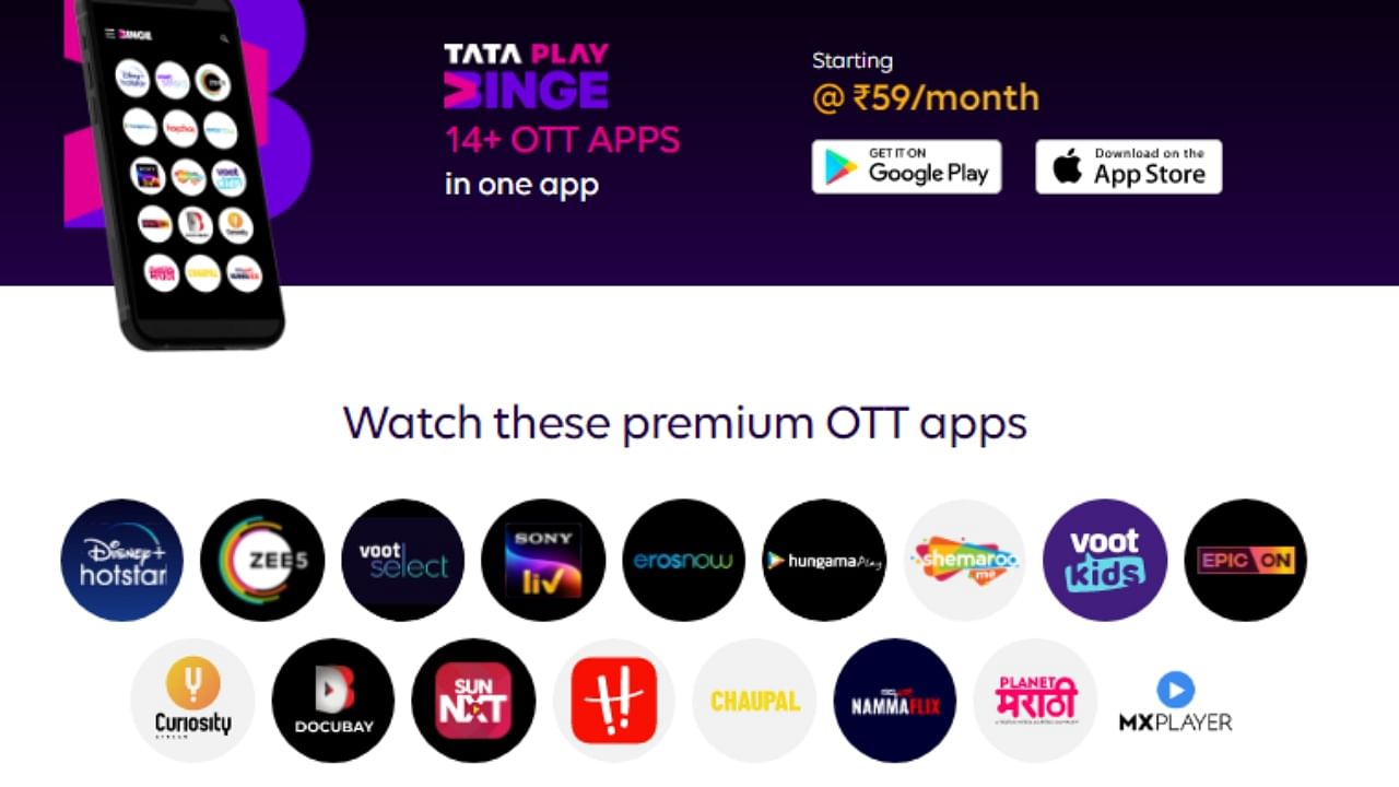 Tata Play Binge Partnership With Mx Player Users Get Many Ott In One ...