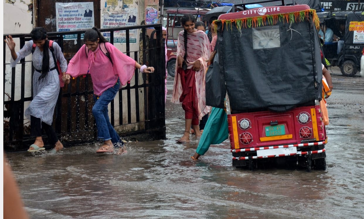 The weather is pleasant due to drizzling rain, trouble too