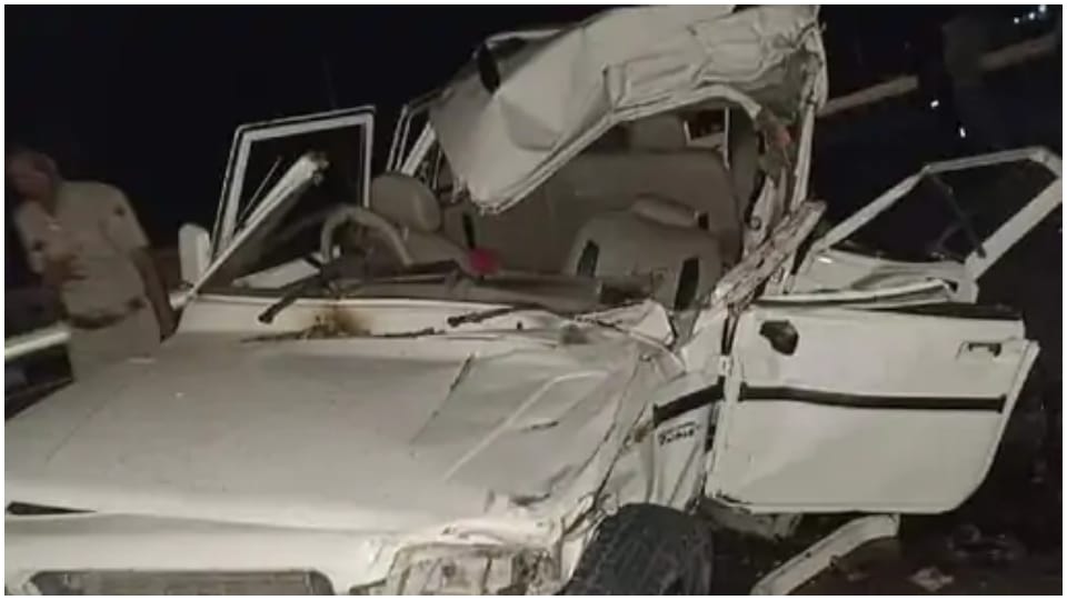 Rajasthan  Trailer Hit Bolero Three killed Five Injured In Bhilwara
