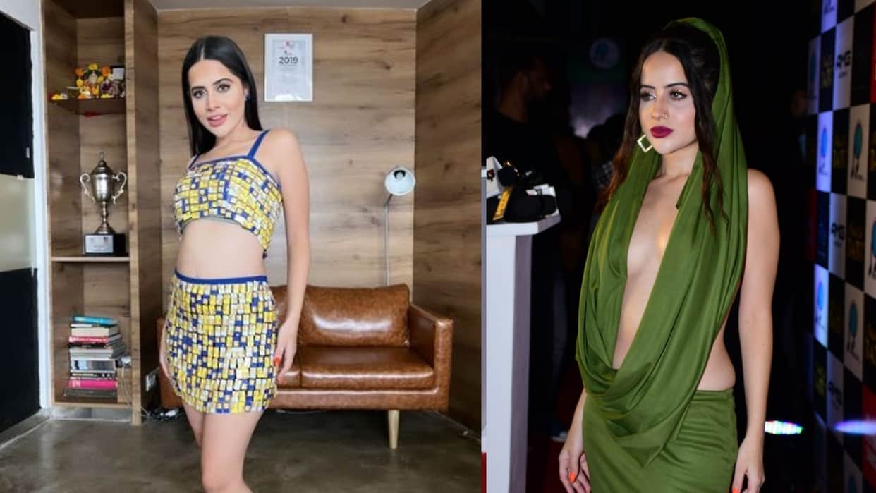 urfi javed new look actress wear a sim card made dress see latest pic