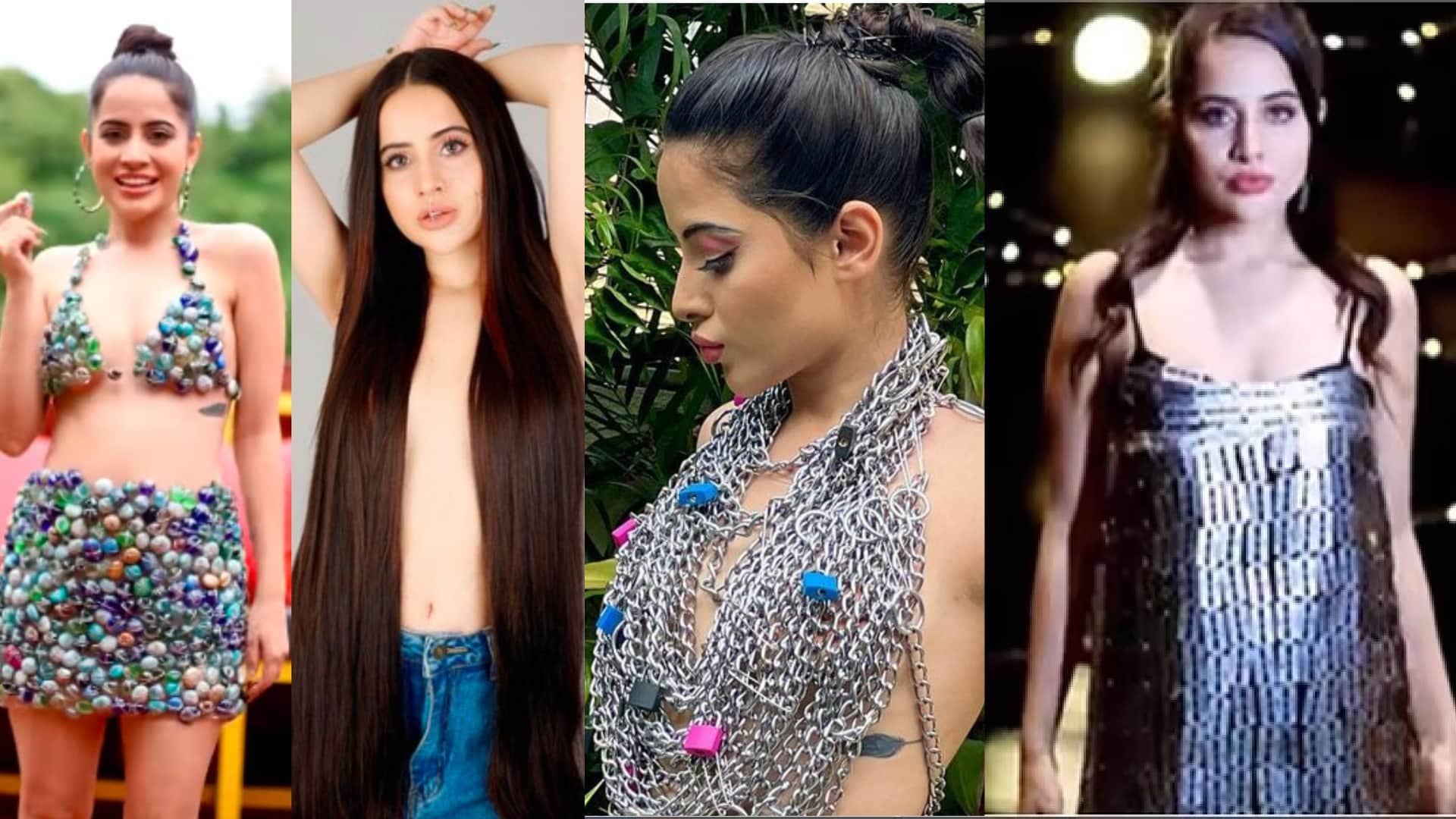 urfi javed new look actress wear a sim card made dress see latest pic