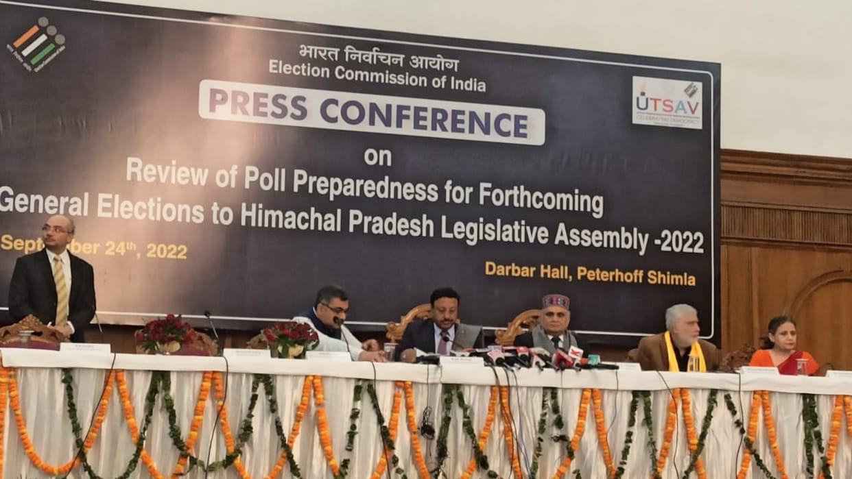 Chief Election Commissioner Rajiv Kumar  press conference in shimla
