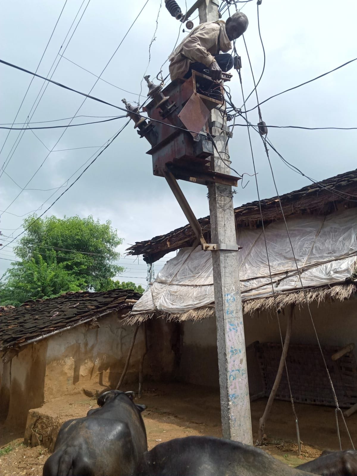 Chitrakoot: The electricity of rural areas faltered due to rain