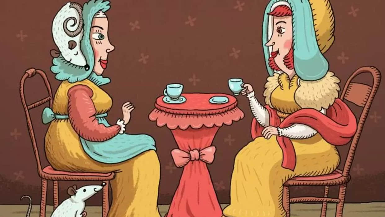 Optical Illusion for Brain IQ Test Find Out Hidden Rat from the Picture of Ladies Check Your Personality