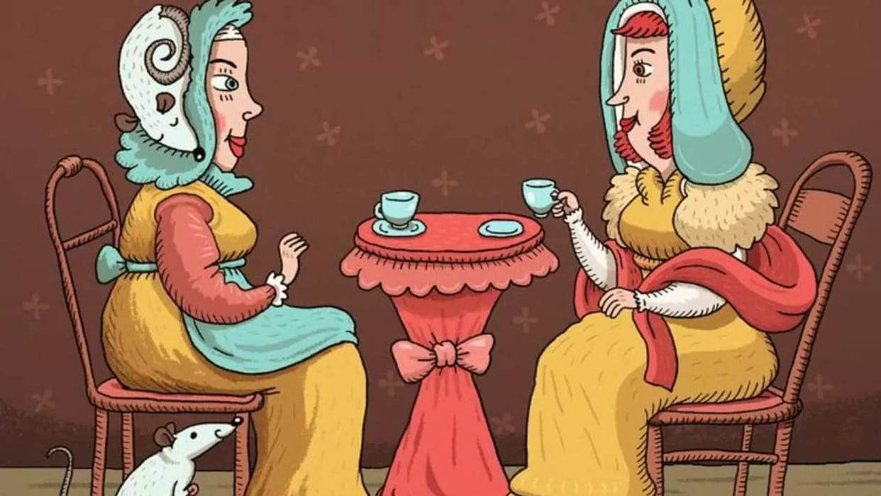 Optical Illusion for Brain IQ Test Find Out Hidden Rat from the Picture of Ladies Check Your Personality
