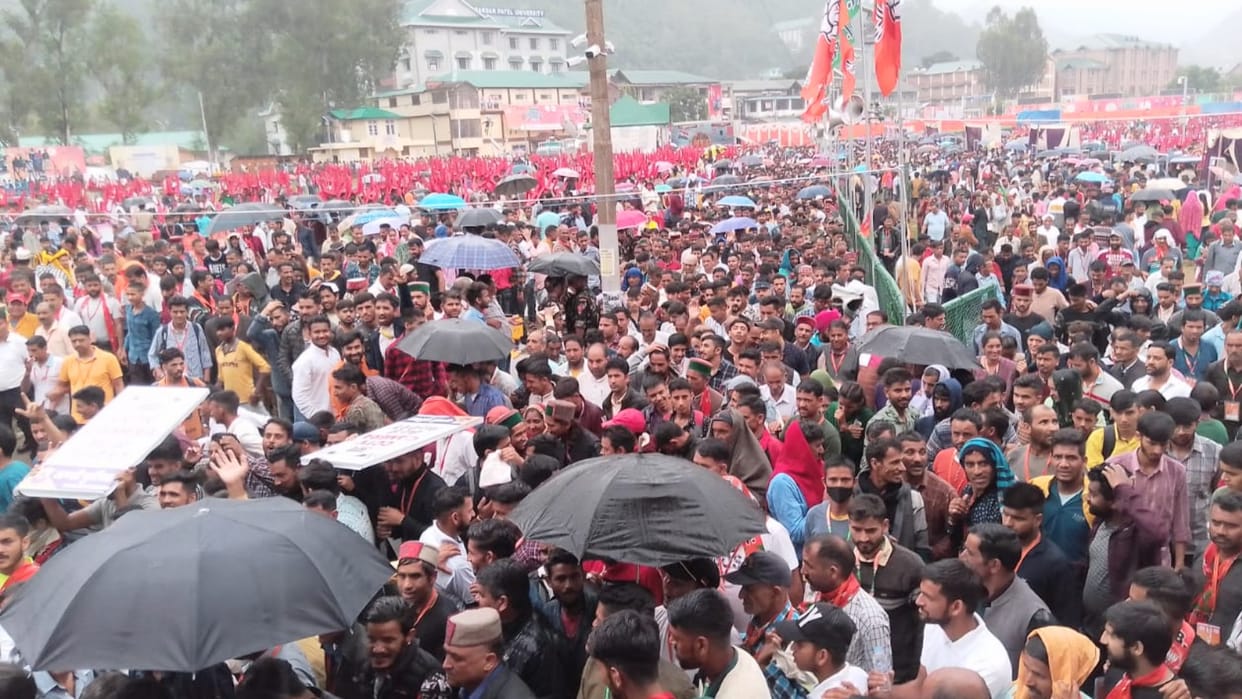 BJYM  Yuva Vijay Sankalp Rally in Mandi himachal Pradesh