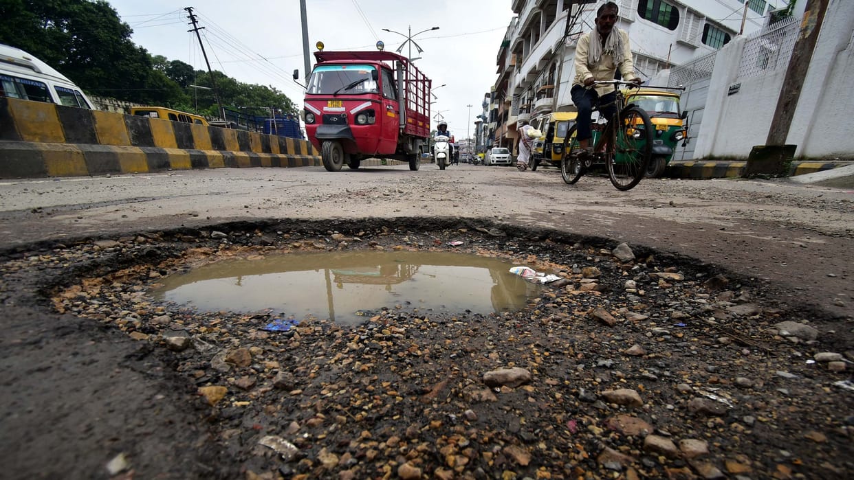 More than 200 potholes on the roads adjacent house of Nandi