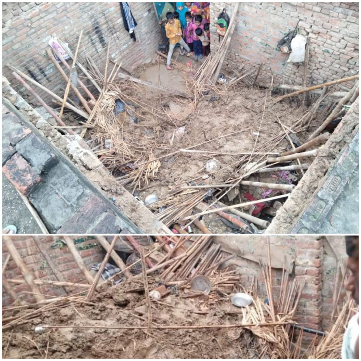 Two died after a house roof collapse due to heavy rain in Muzaffarnagar