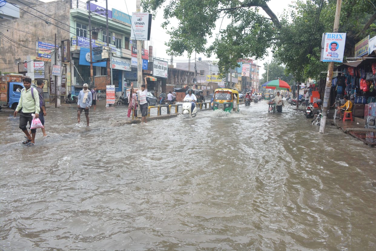 Rain water falling heavily on Life, livelihood crisis