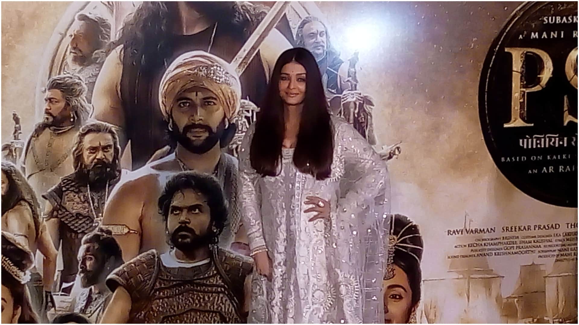 aishwarya rai beautiful look in red kurta for film ponniyin selvan