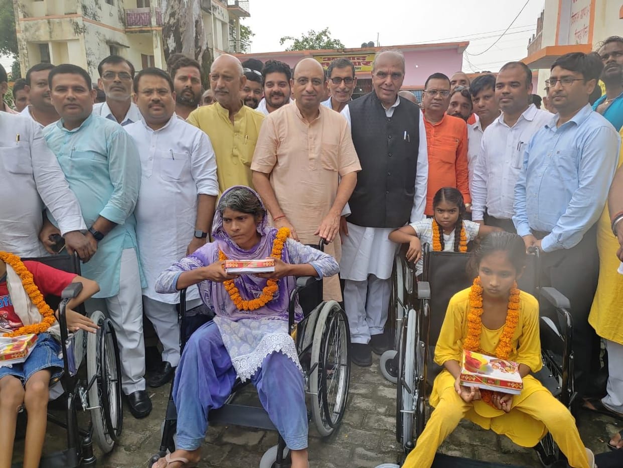 tricycles distributed among handicapped