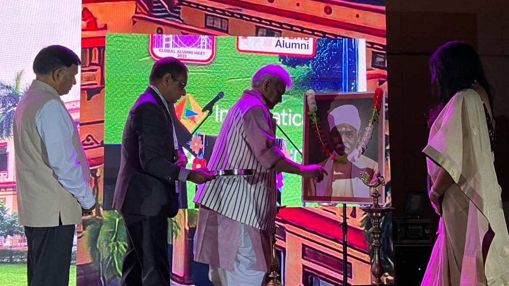 jammu kashmir lg manoj sinha Addressed IIT BHU Global Alumni Meet at California