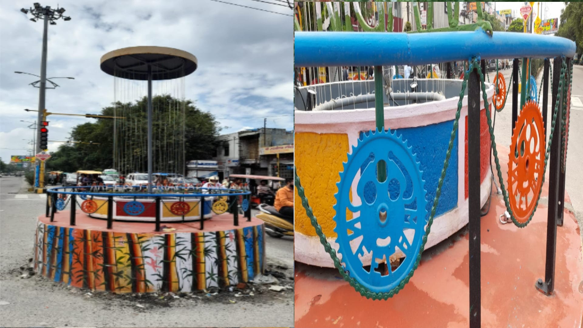Mahatma Gandhi statue made from junk in  Meerut, Unique effort of Municipal Corporation
