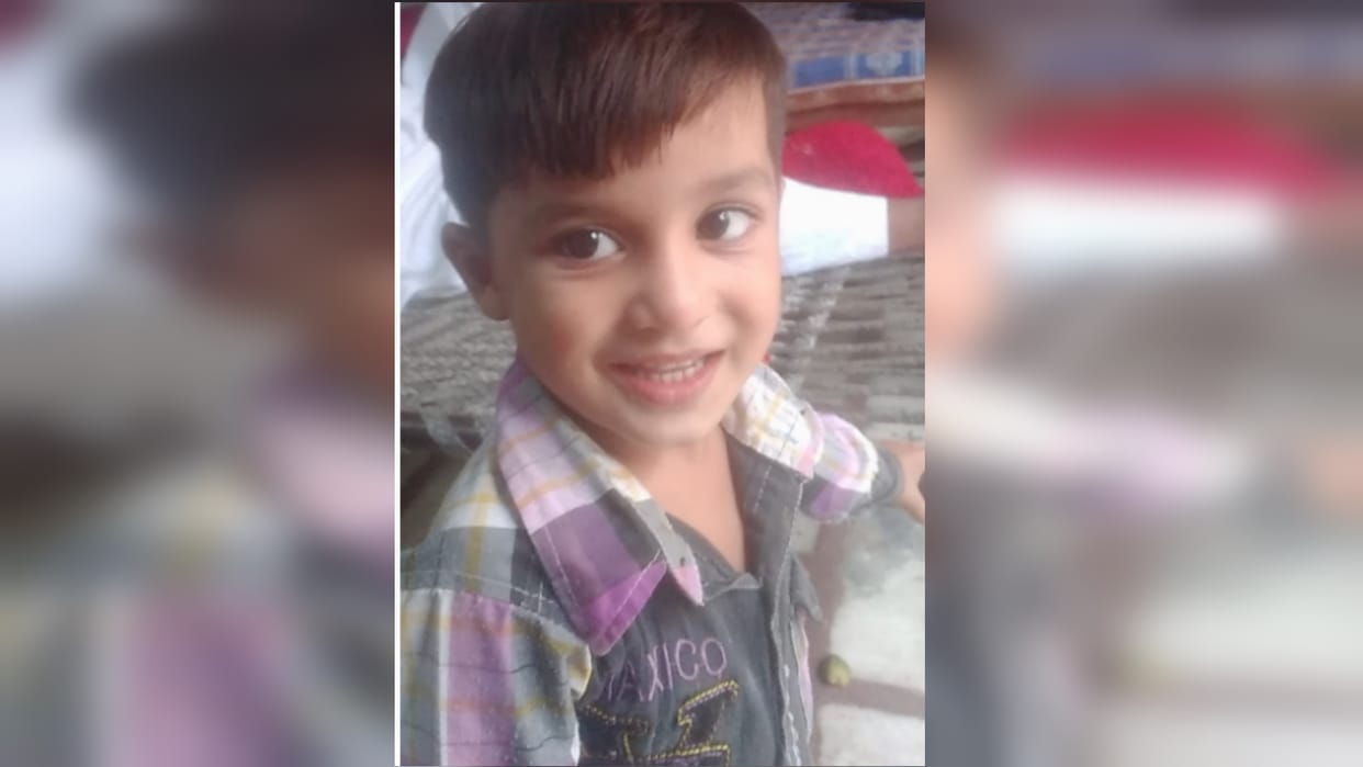 The dead body was thrown in the plot after killing a four year old innocent, was missing since last evening