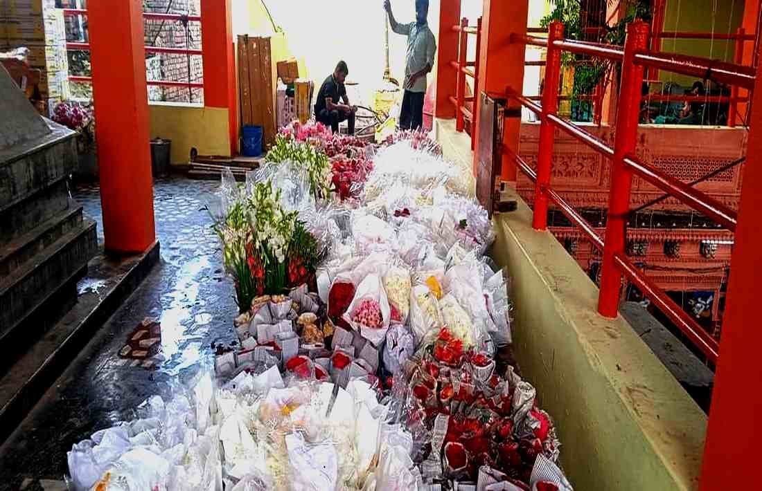 Navratri 2022 Maa Vindhyavasini temple vindhyachal decorated with foreign flowers see in photos