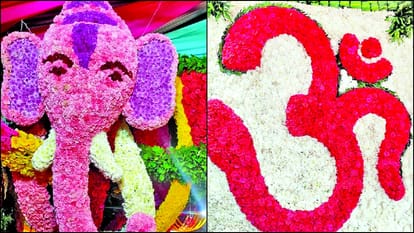 Mata Vaishno Bhavan decorated with exotic flowers, Katra Navratri festival begins
