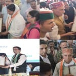 सैन्य बलिदानी परिवार सम्मान समारोह में रक्षा मंत्री राजनाथ सिंह।