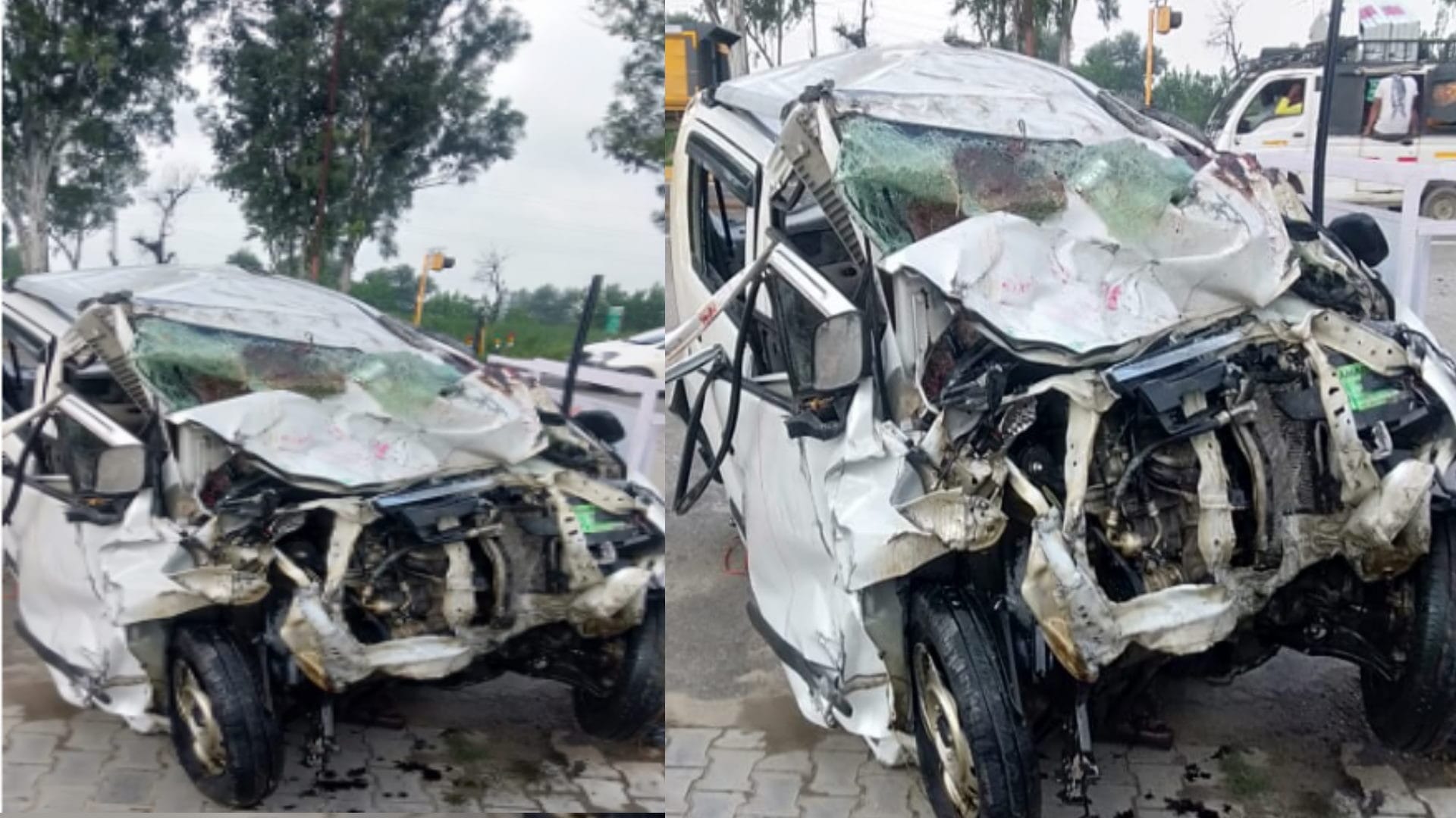 Accident: WagonR collided with roadways bus On Delhi-Doon highway in Muzaffarnagar, four died