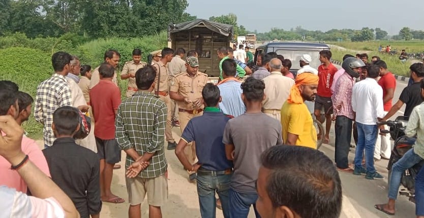 After killing the woman, the body was burnt by keeping it near the bush