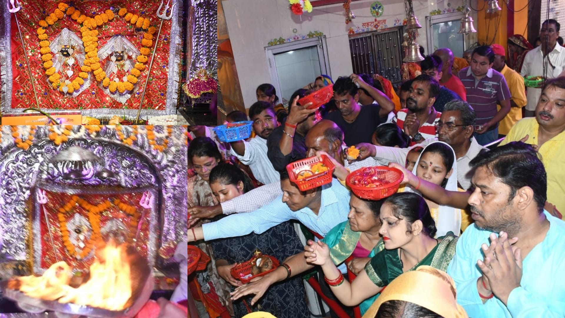 Shardiya navratri starts today people offer prayer in temples.