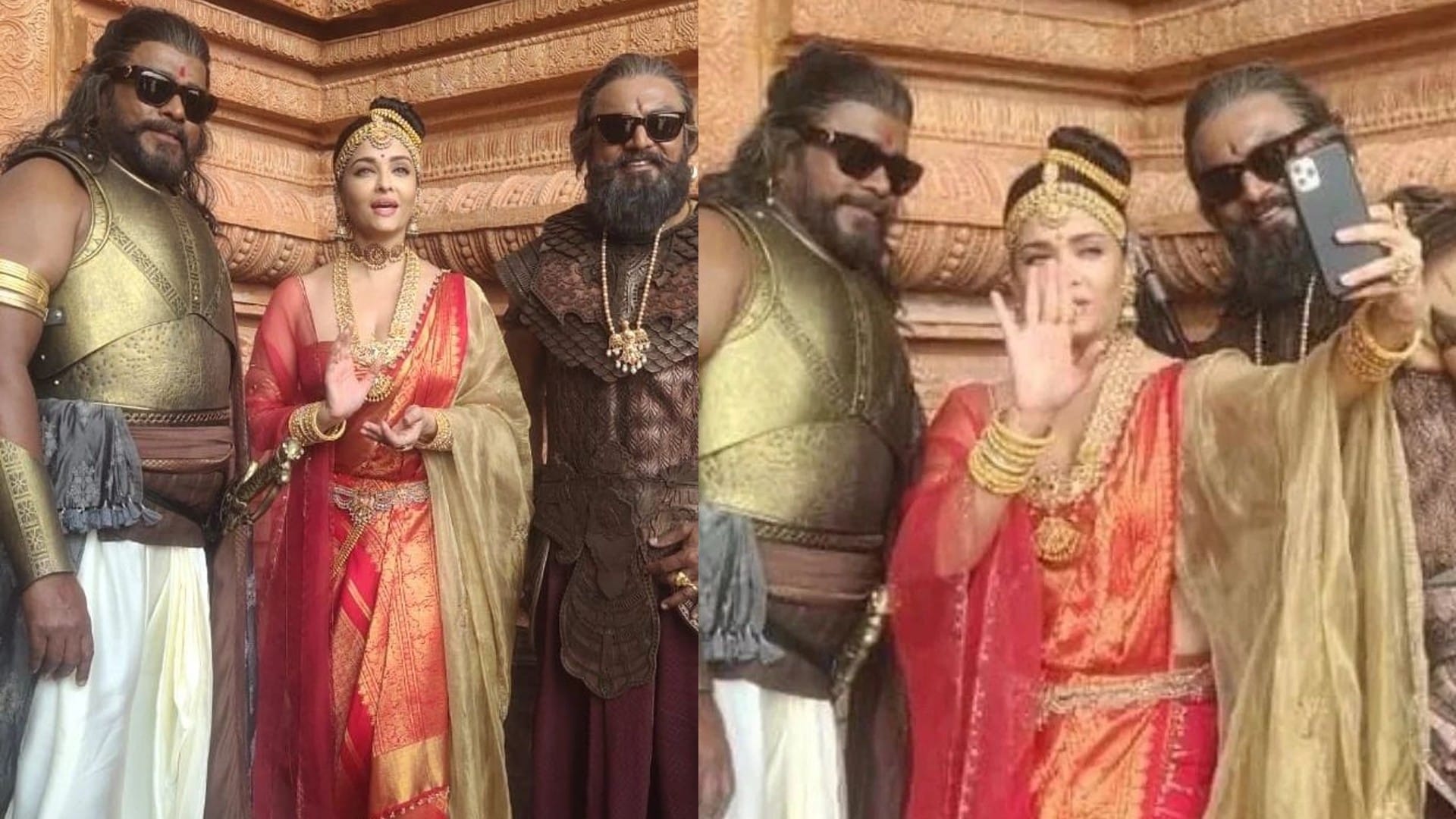 ponniyin selvan star cast: viral bts pics from sets of mani ratnam film aishwarya rai hangs out with co stars