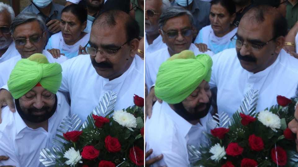 Capt Amarinder Singh arrives at BJP office in Chandigarh today