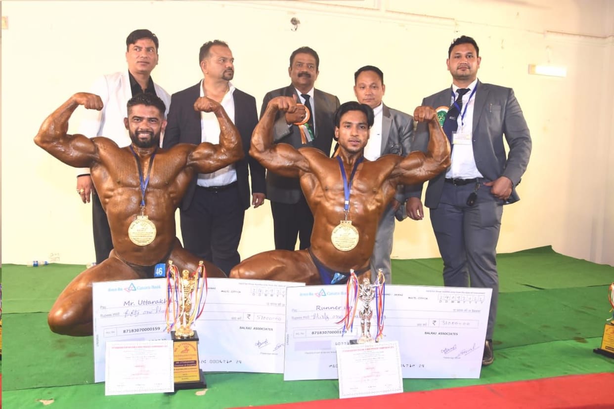Rahul of Dehradun was the champion of body building, Jagdish of Haldwani was the runner up