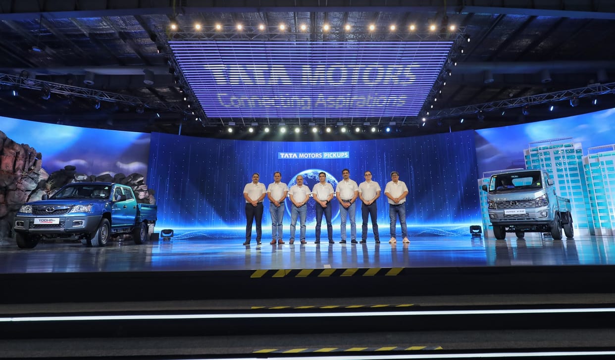 Tata Motors launches Yodha 2.0, Intra V20 bi-fuel and Intra V50 Pickup tata motors launches new pickup truck