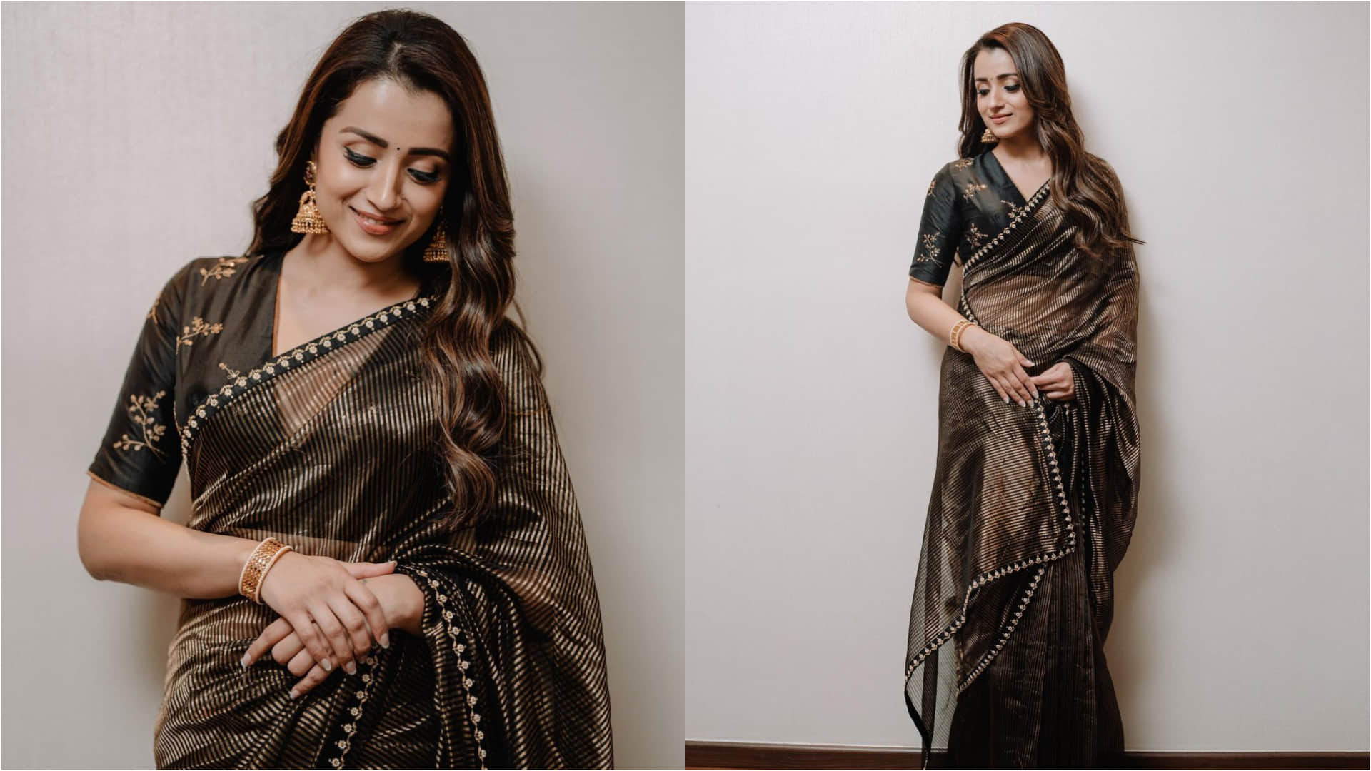 aishwarya rai co star trisha krishnan best saree look