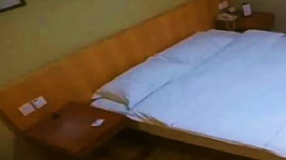 husband caught wife in intimate situation with friend in the room