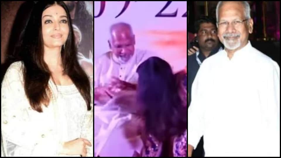 Ponniyin Selvan 1 Star Aishwarya Rai Touches Director Mani Ratnam's Feet Video viral on social media