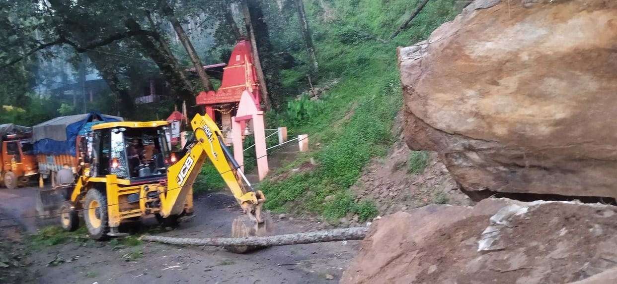 Road Blocked Due to Bolders