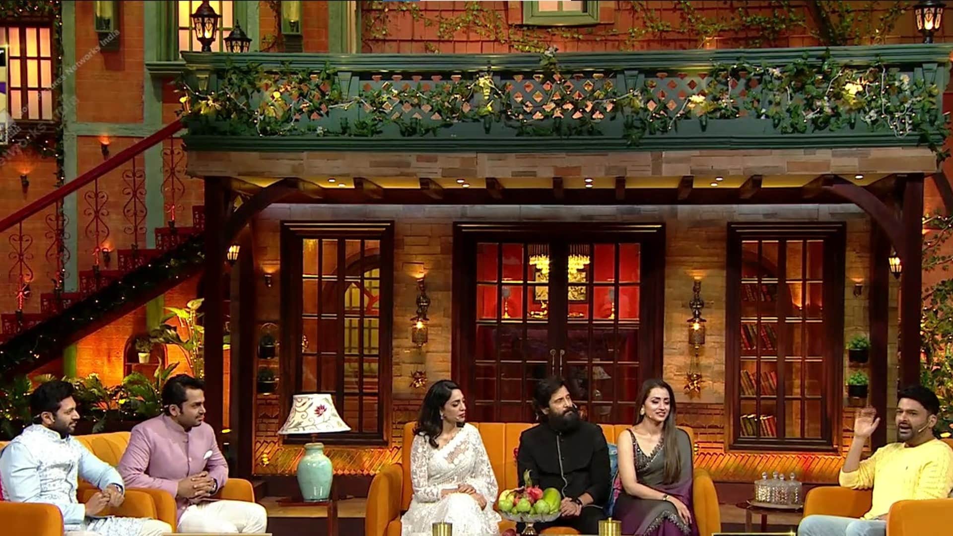 actor vikram trisha krishnan along with ponniyan selvan team in the kapil sharma show watch video