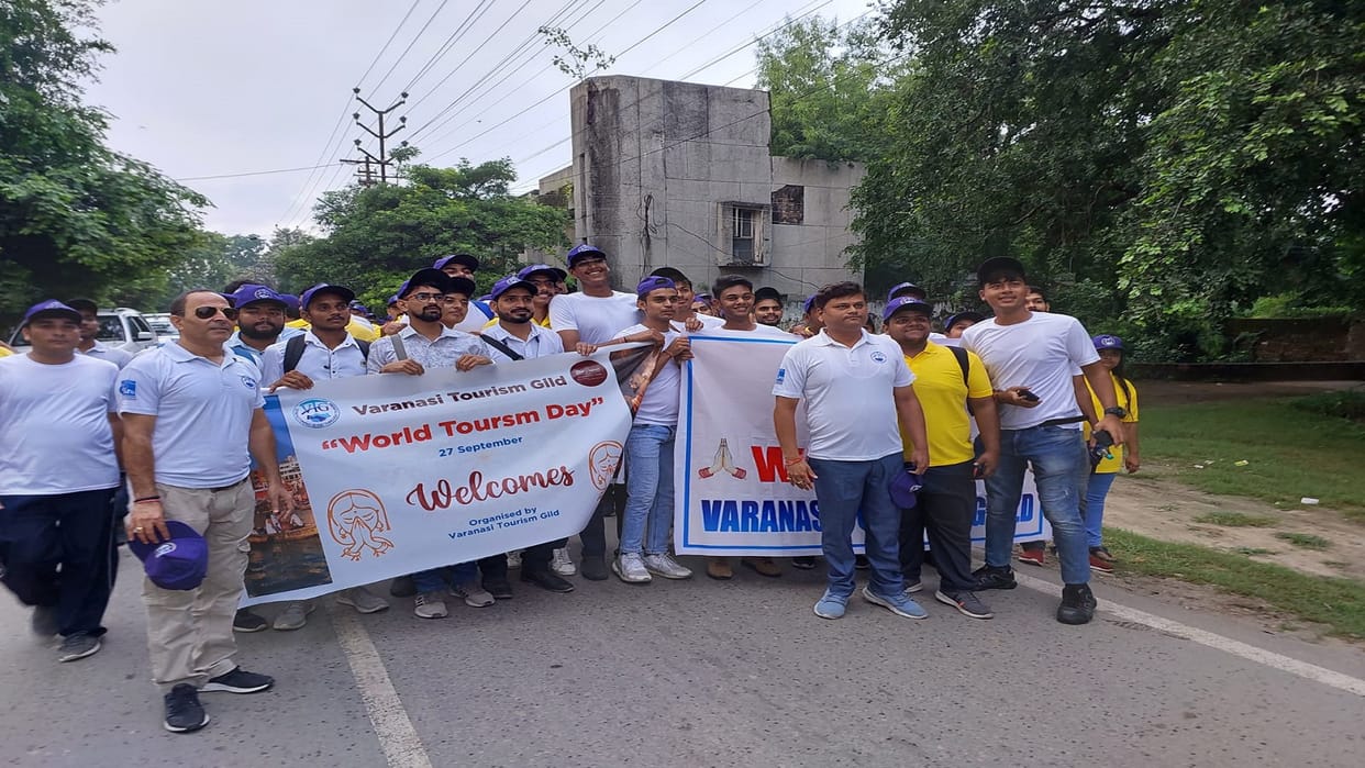 World Tourism Day Guild members participate in the Run for Responsible Tourism race in varanasi