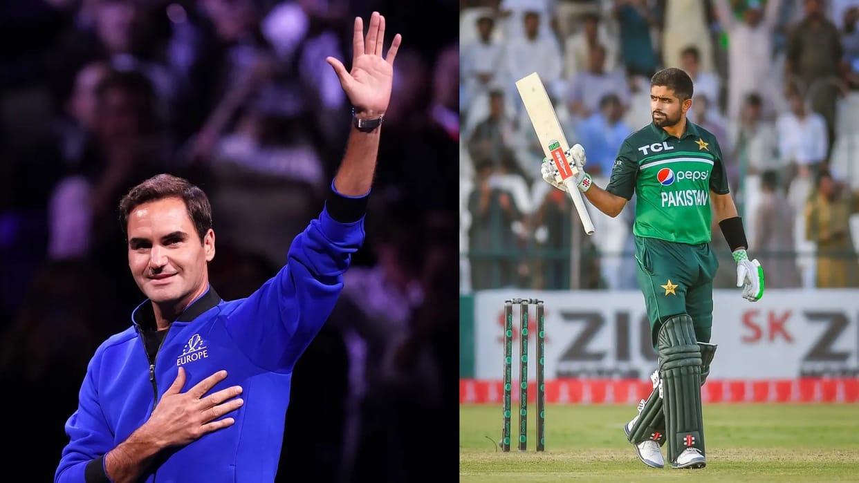 Babar Azam Trolled for Comment on Roger Federer Retirement See in Viral Tweet