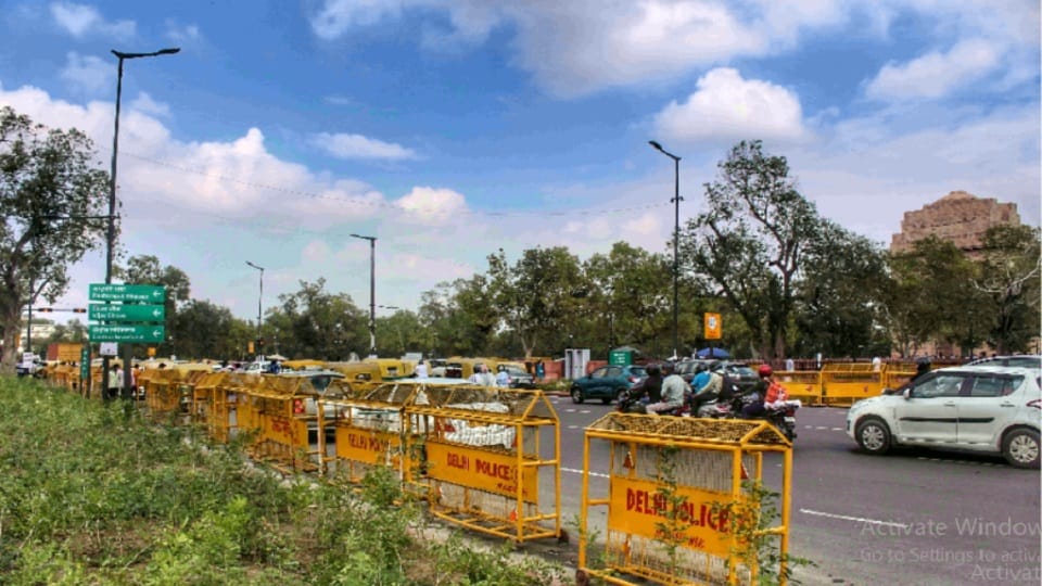 Delhi Police barricades are putting a stain on the beauty of Central Vista