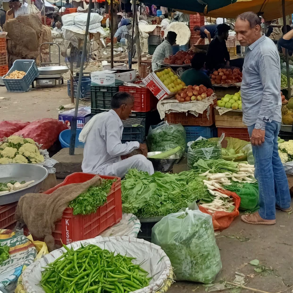 Spicy green chillies, lemon also increased prices
