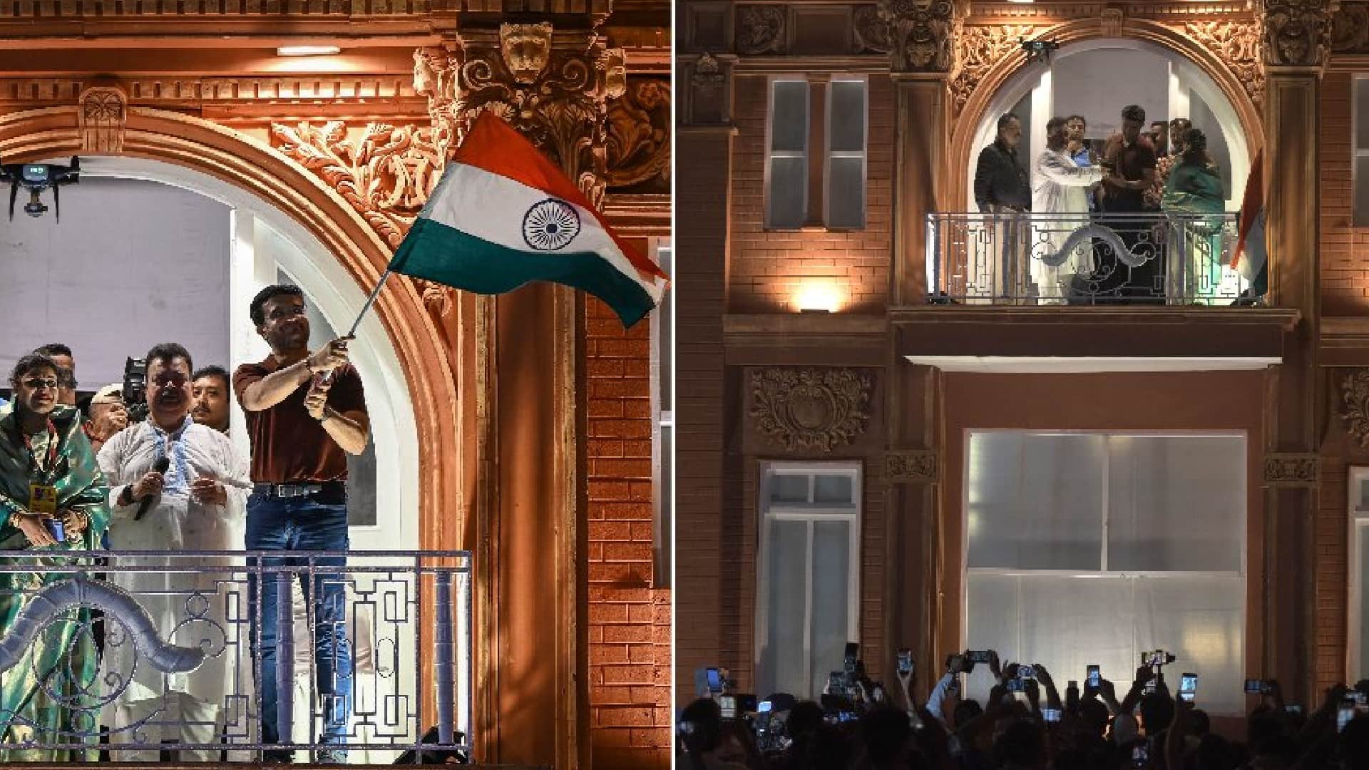 Durga Puja Lords balcony like pandal in Kolkata Sourav Ganguly reached and hoisted the tricolor see photos