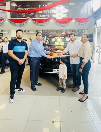 Geeta Phogat taking delivery of Mahindra Scorpio-N