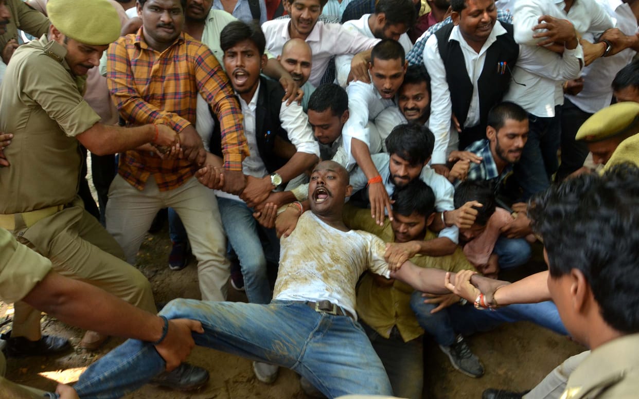 Allahabad University: Students try to take Bhoosamadhi in protest against fee hike, clash with police