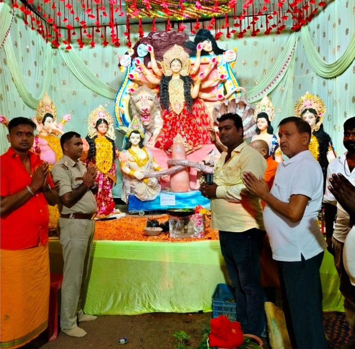 pandal ready for worship