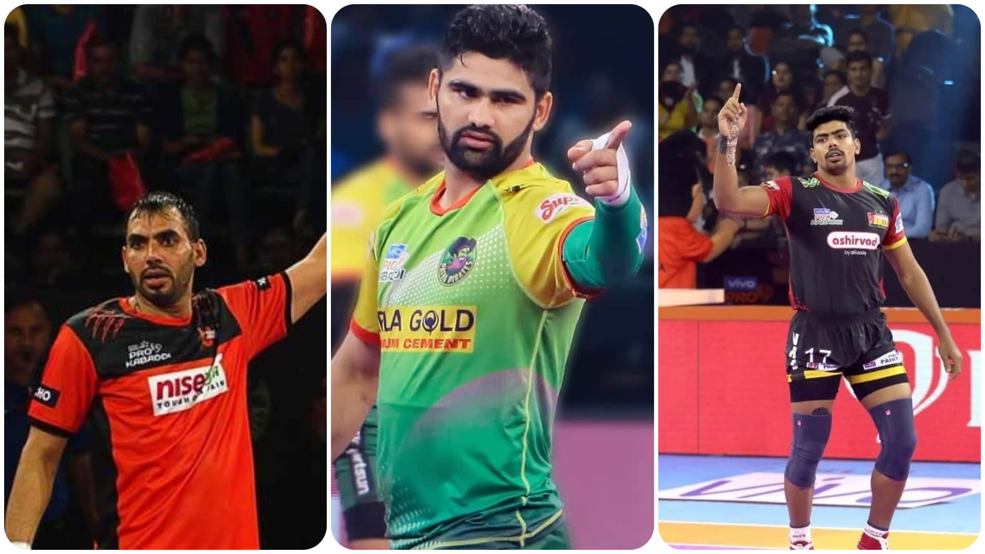 Anup Kumar, Pardeep Narwal and Pawan Sehrawat, raid with highest points in every PKL season